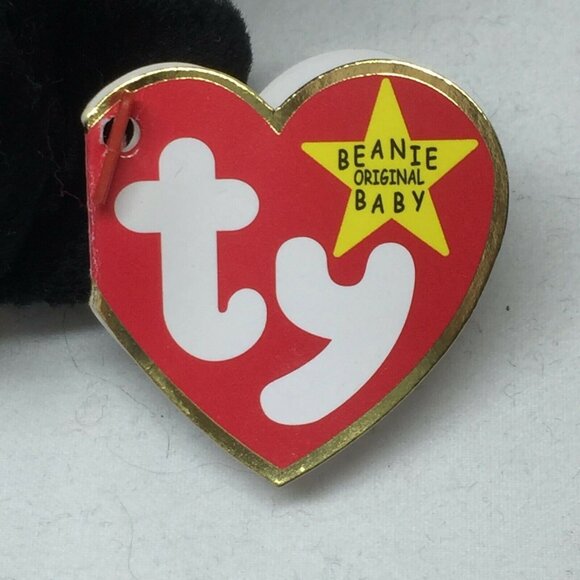 Ty Beanie Baby Luke Black Dog Plush Stuffed Animal Retired W Tag June 15 1998 - Picture 11 of 12